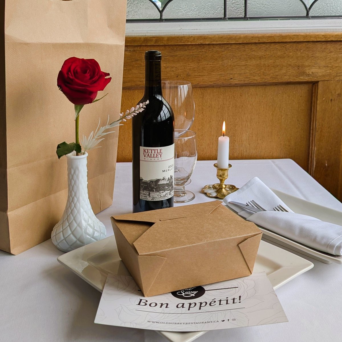 A new week, new weekly deliciousness

🌹   

Ready-to-eat. Order by 5p Tue for pickup on Wed b/t 5-6pm. 3-course takeaway incl. appy, main &amp; dessert. Each item also available individually.    

🔗oldsurreyrestaurant.ca/wednesday