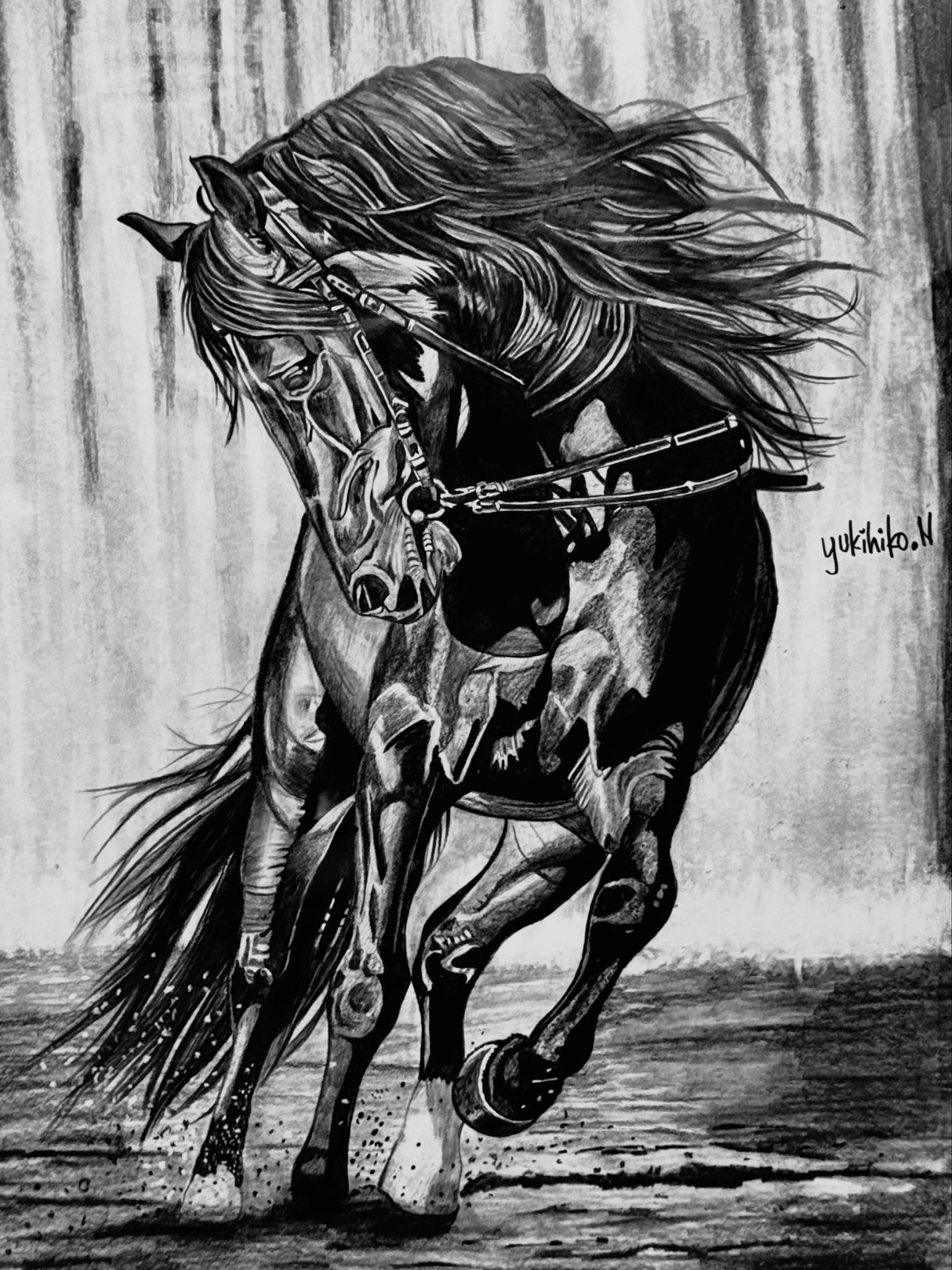 競馬　鉛筆画　エアーピエール号　武豊　鉛筆画　栗東競馬 中村幸彦#鉛筆画 on X: 