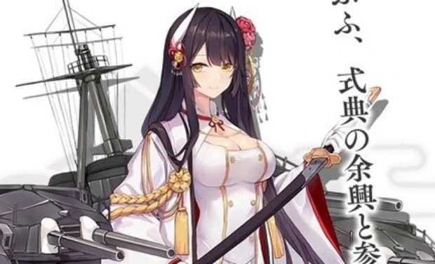 先程の私のアズレン比叡の絵。 すごい乳袋の服ですが、大元の公式絵からその様になってるので、設定に基づいた絵なんですよね、アレ。