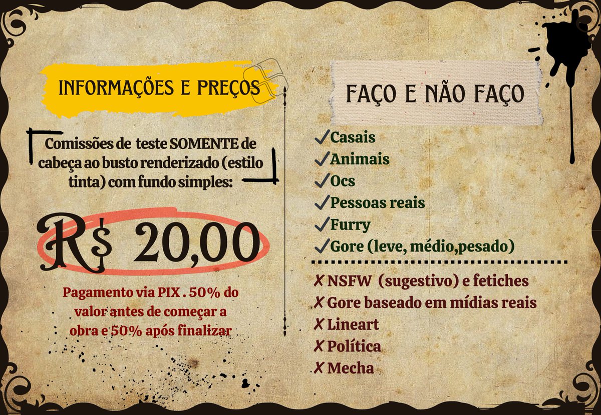 MikScary's tweet photo. OPA! Estive treinando um estilo com aspecto de tinta para comissões! Por quê não dar uma olhada 👁 ??

VAGAS - 0/3
ㅤㅤ━━━━━━━━《☠》━━━━━━━━

 #comissionsopen https://t.co/BrYmcalHud
