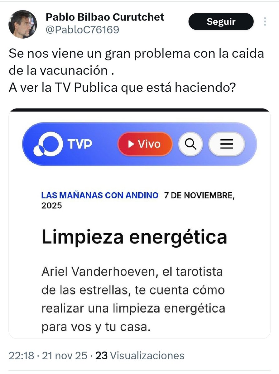 Con seres como éste es una pena que Argentina se lleve medalla en dos temas serios 
- EL N° DE TRASTORNADOS MENTALES
- QUE PONGAN AL PAIS EN EL PODIUM DE LOS MAS ODIADOS

Y para colmo EL GRAN PROBLEMA q tiene este orangután, es que caen las vacunaciones y hay que llamar a la tele