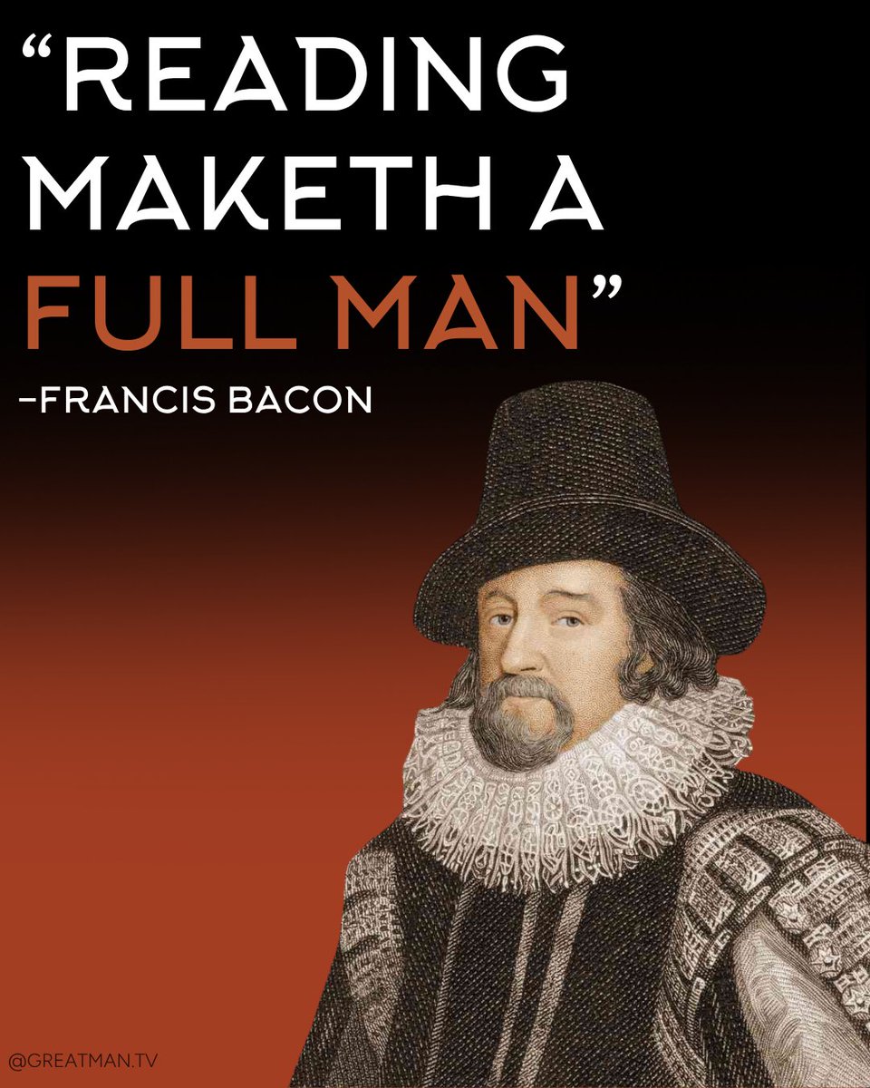 GreatManTV's tweet image. Reading maketh a full man.
Because GreatMen aren’t formed by trends or the noise of the world around them, but by the ideas they choose to consume. #Read #Knowledge #Books #Quotes