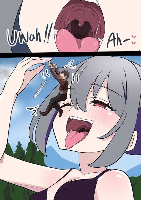 Mirei-chan instantly digests the elite knight and turns it into poop.