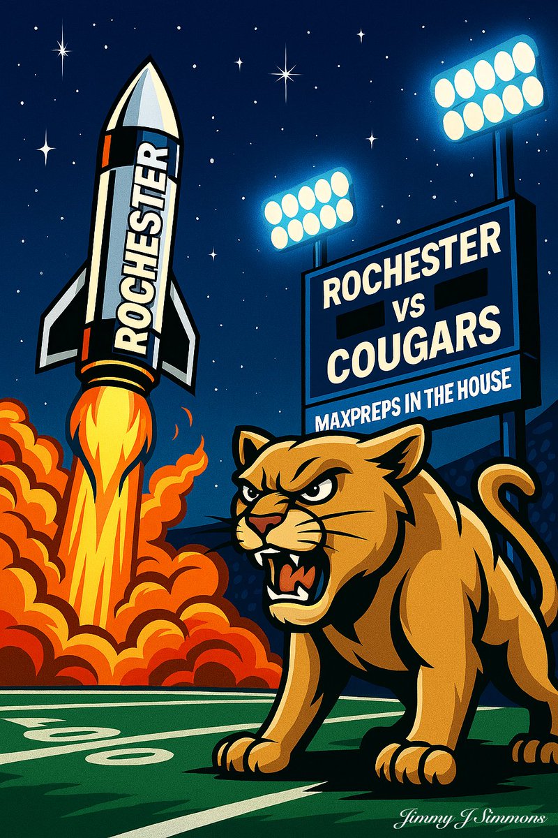 Simba426's tweet image. Rochester will host the Breese Central this Saturday at Rocket Booster Stadium. Kick off 4:00pm. MaxPreps will have photo coverage. @CoachLeonard3 @RocketsCUSD3a @CoachLauber @CoachCFlaggs @CougarNation4 @Cougscoach @DustinFoutch @CHSCougsNews71 @MaxPrepsPR @PrepRedzoneIL