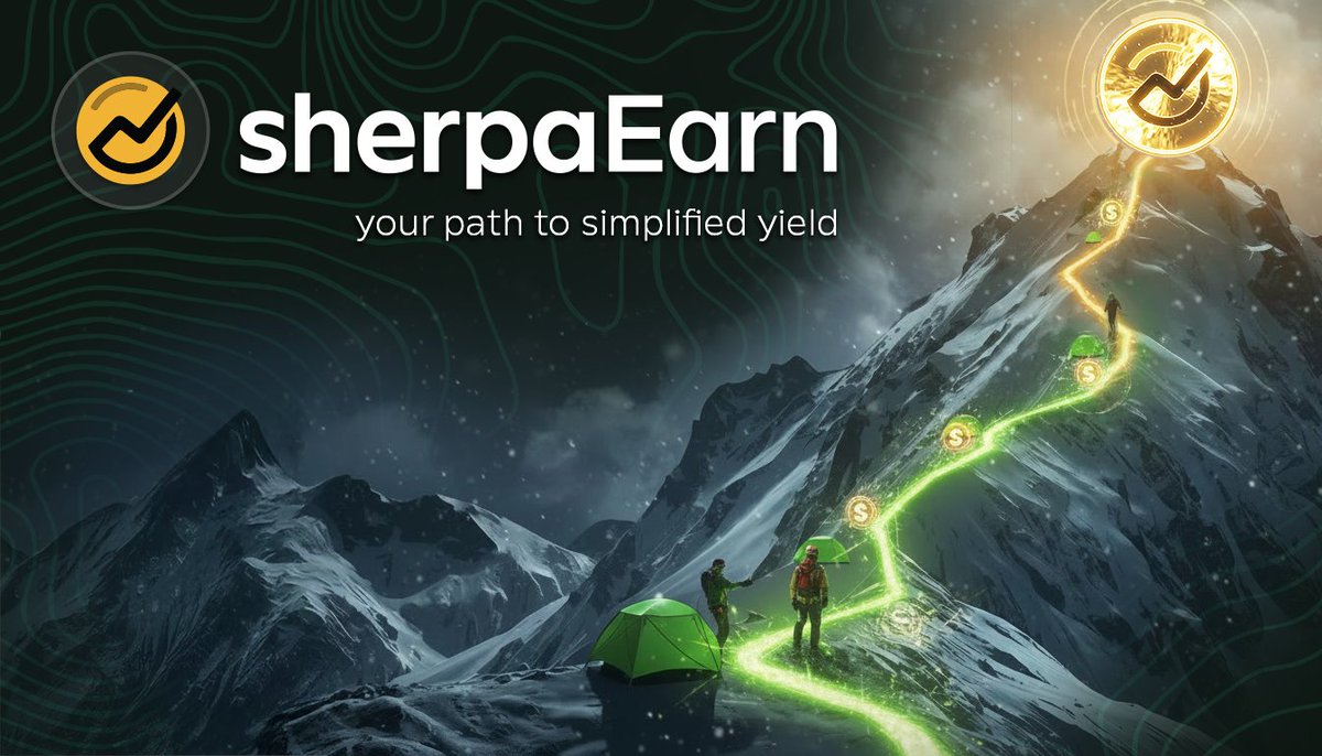 Introducing sherpaEarn — your trusted path to simple, stable, on-chain rewards.

Deposit USDC into the vault
→ Earn seamless delta-neutral yield
→ Stack points toward the SHERP token launch
→ Withdraw anytime &amp; keep your entire principal

A win all around.🏔️

Launching with