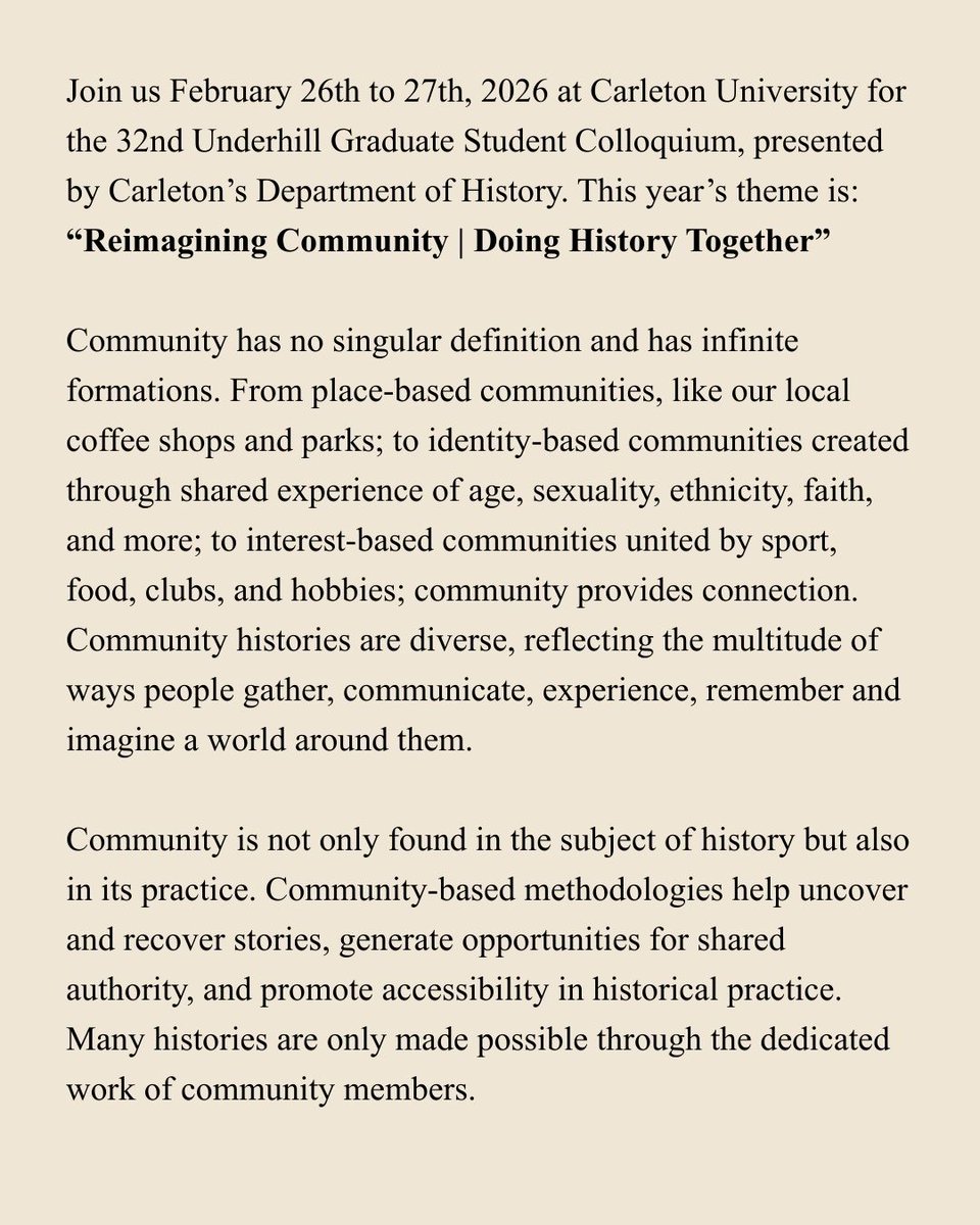 Underhill Graduate Student Colloquium tweet media