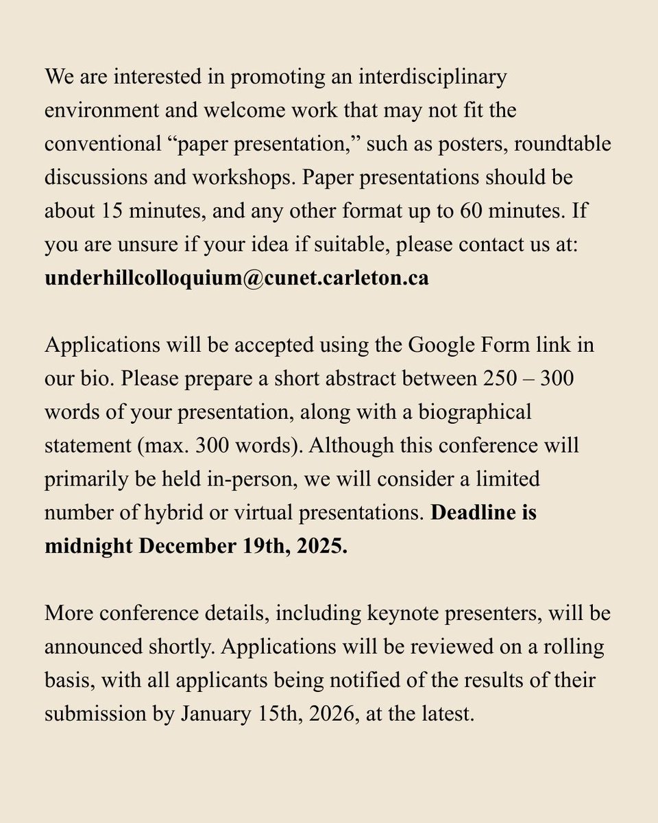 Underhill Graduate Student Colloquium tweet media