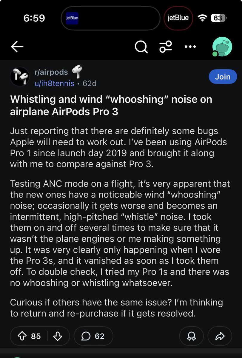 jameygannon's tweet image. anyone else having this problem with the new airpods??? they have literally been unusable on my last 2 flights