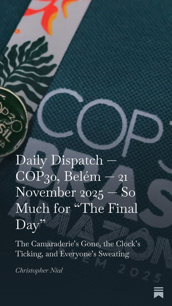#COP30 called itself the “People’s COP” — and the real momentum came from women, Indigenous leaders and frontline communities who made the negotiations impossible to ignore.

Adaptation rose. Loss &amp; Damage finally moved. Oceans, forests and climate tech got real attention. But