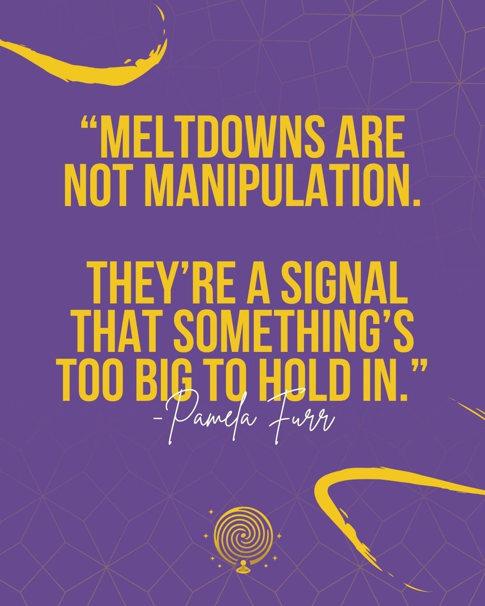 PamelaNFurr's tweet image. When you understand what a meltdown really is, you stop reacting and start responding.

#meltdownmanagement #sensoryprocessing #neurodiversity #inclusiveparenting #emotionalregulation #selfregulation