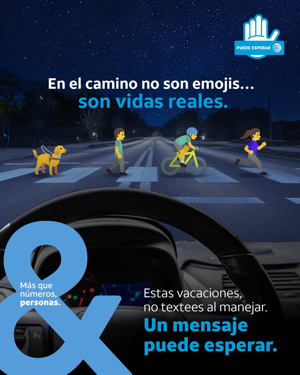 ATTMx's tweet image. Por cada mirada al celular, alguien puede no volver a mirar el camino.
Este Día Mundial en Recuerdo de las Víctimas de Tránsito, elige la vida.
Un mensaje #PuedeEsperar.