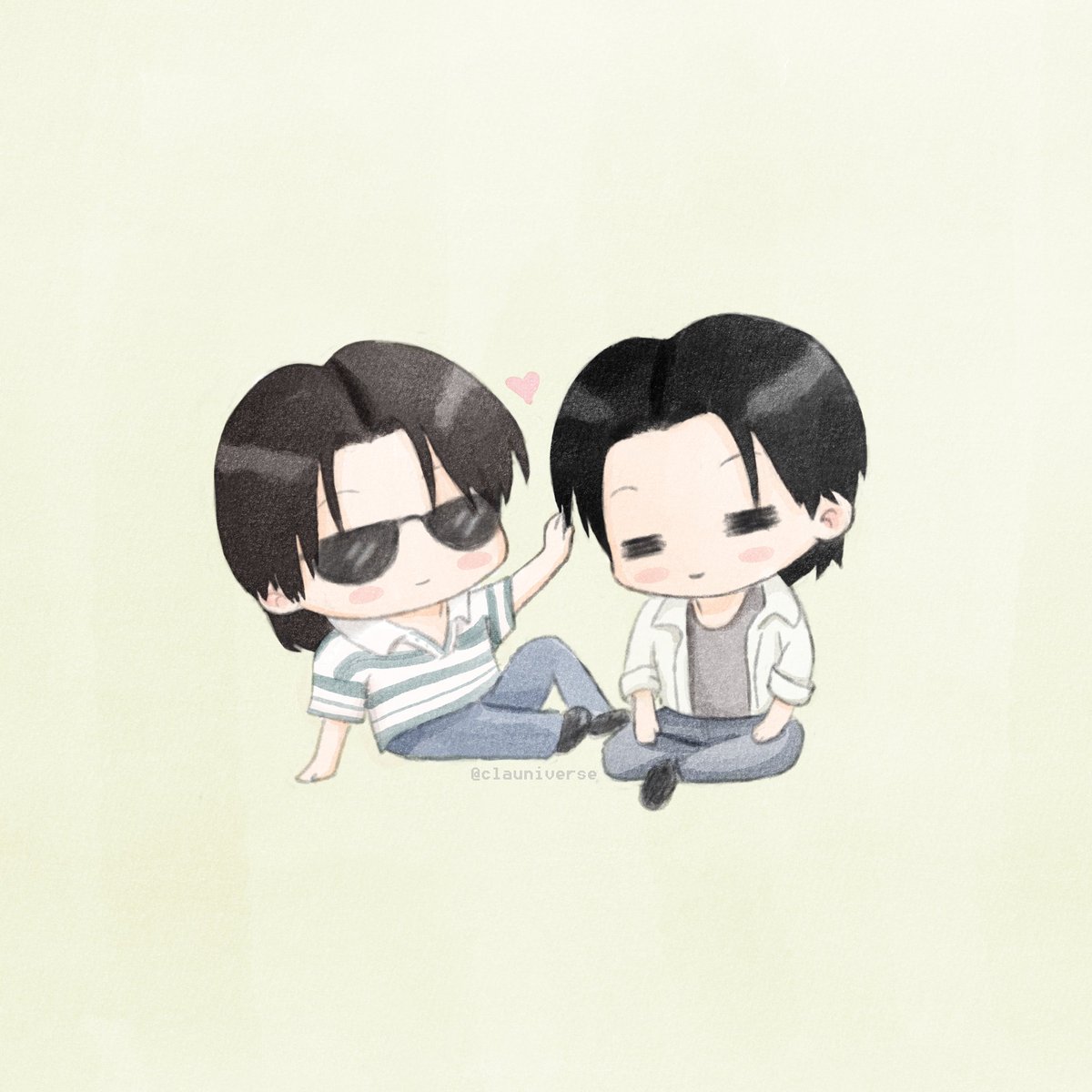 quick sketch of this cute moment of bfs in the park~ 🌿✨

#FirstKhaotung #เฟิร์สข้าวตัง 
#CatForCash #fanart