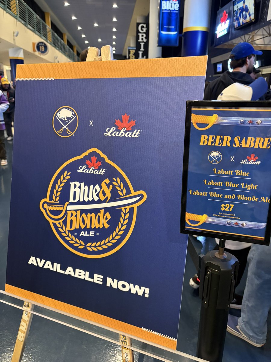 2Goalies1Mic's tweet image. The Beer Sabre has arrived. $27 gets you 20~ oz of the specialty Labatt Blue &amp;amp; Blonde Ale. Worth it? That’s in the eye of the Beer Sabre holder. 🍺🗡️