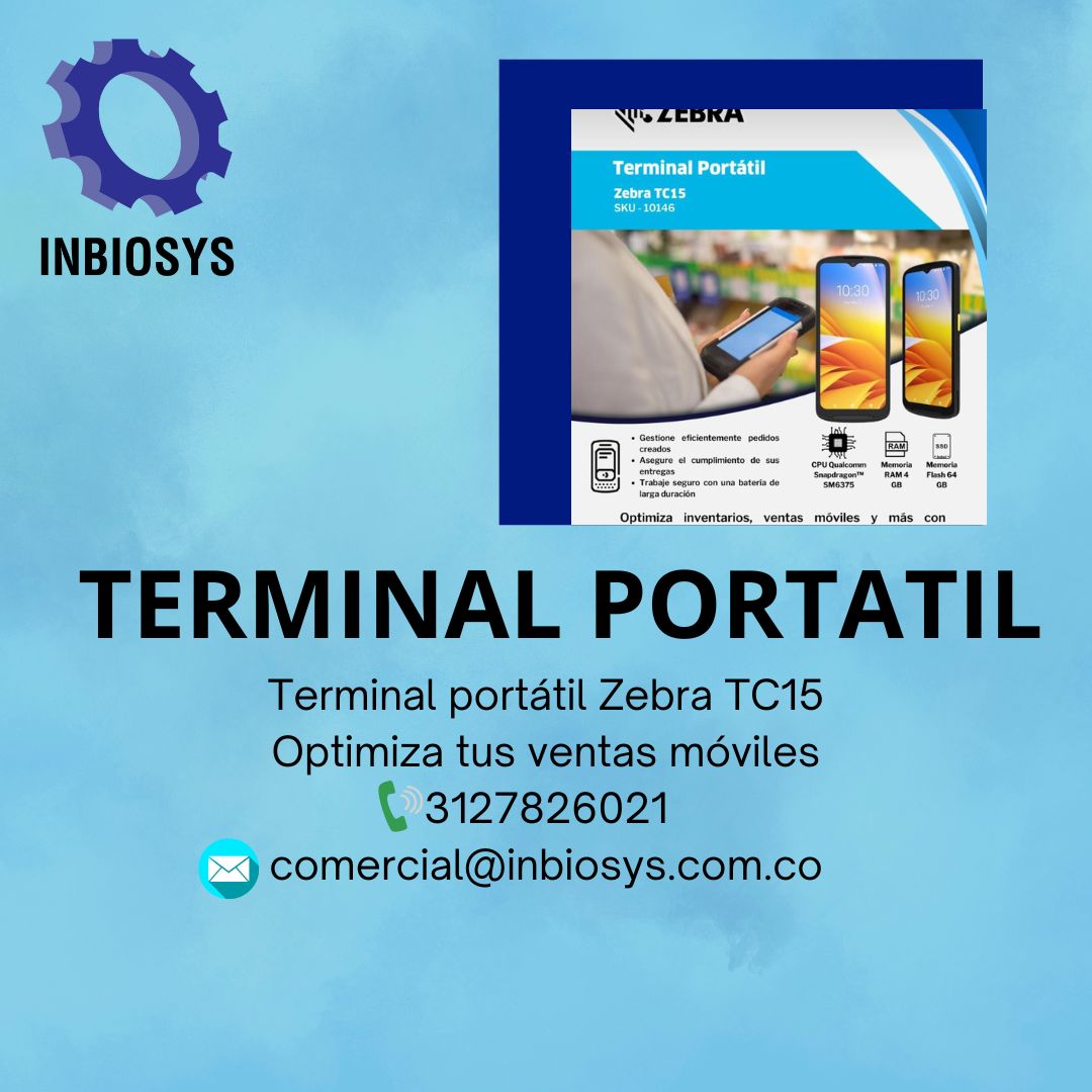 inbiosys's tweet image. Terminal portátil Zebra TC15.
Optimiza tus inventarios y ventas móviles con nuestras terminales portátiles.