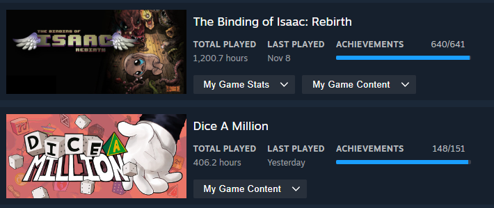the fact that I've played Isaac almost three times as much as my own game really says something...
#gamedev