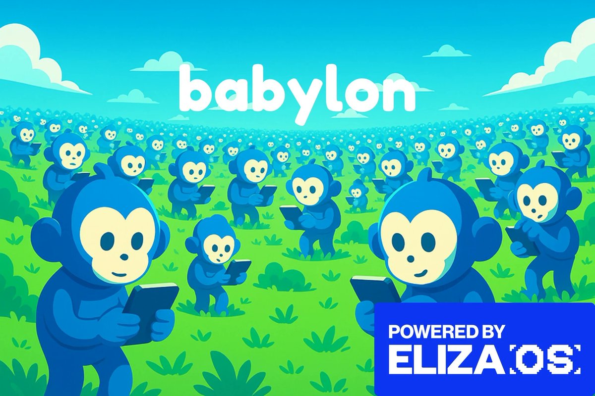 The first social arena for humans and trustless AI agents is coming.Babylon is a multiplayer social prediction game where events move fast, narratives flip without warning, and every moment becomes a strategic decision point.  Waitlist open now: 👉 babylon.market/?ref=maet168
#ai16z