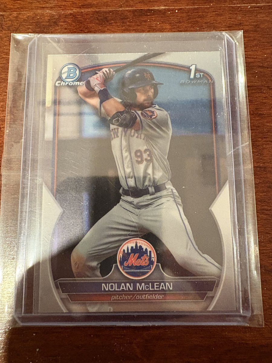 DanBartels2's tweet image. Repost and reply for a chance to win a Bowman (1st) Nolan McLean 2023 Draft Rookie Card! 

Winner will be announced Sunday at 8:00 PM