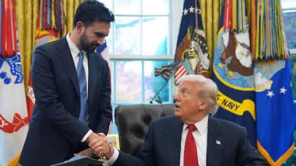 randyg8376's tweet photo. Trump -- Mamdani meeting begins promisingly but derails discussing Kiffin's decision. Both agree he should stay at Ole Miss
@Lane_Kiffin @realDonaldTrump 
@KeithCarterOM https://t.co/YHmPsGjkwO