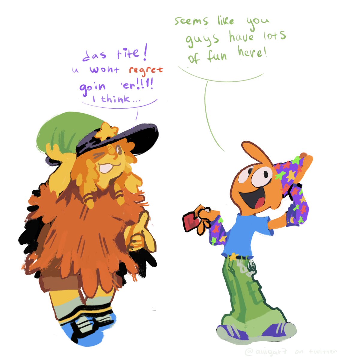 alligat7's tweet image. Outfit swap with two goats who has terrifying lore
#Regretevator #WanderOverYonder