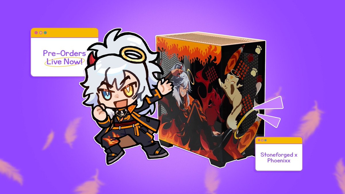 PhoenixxVT's tweet image. THE GOOD PEOPLE OF STONEFORGED HAVE BLESSED US WITH A PHOENIXX PC CASE!!! ITLL BE AVAILABLE NEXT WEEK!! IF YOU BUY ONE PLEASE LMK I WANNA SEE ALL THE COOL PCS WITH THE COOL PHOENIXX CASES :D

#stoneforgedpartner #phoenixxpc