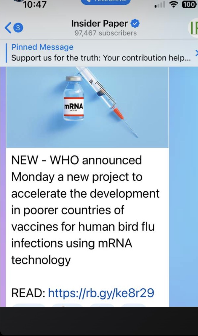 CryHarderLibtrd's tweet image. See the date 👇
Then the follow-up on the right, circa July 2024
#ProblemSolution #BIOweapon #BirdFlu 
/
They NEED to #SWING
#CrimesAgainstHumanity #UNIVERSALJurisdiction @RobertKennedyJr  @DonaldJTrumpJr @kylekemper @strauss_matt @Roman_Baber  @GenFlynn @TuckerCarlson @joerogan