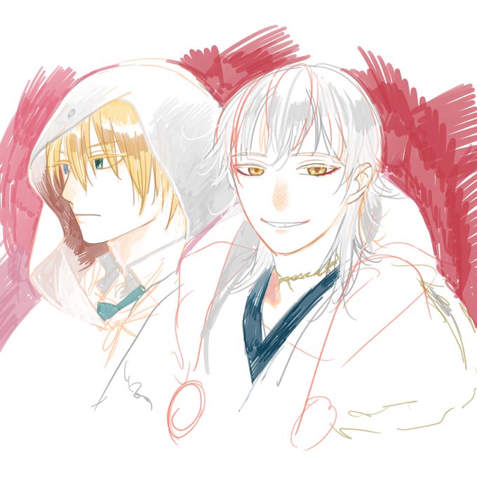 鶴丸国永(刀剣乱舞) 「藤の花 」|なつののイラスト