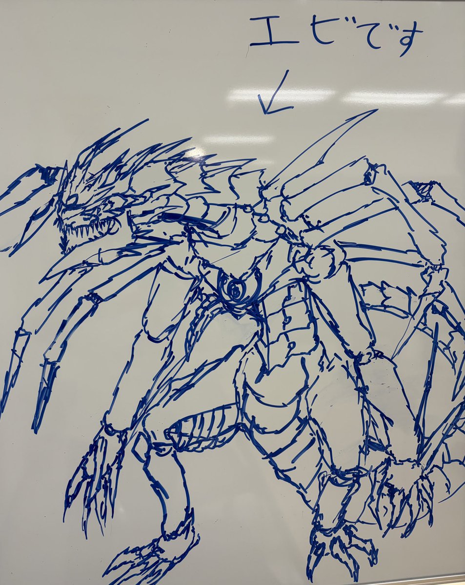 ホワイトボードに描くの楽しい
#絵描きさんと繋がりたい　#イラスト