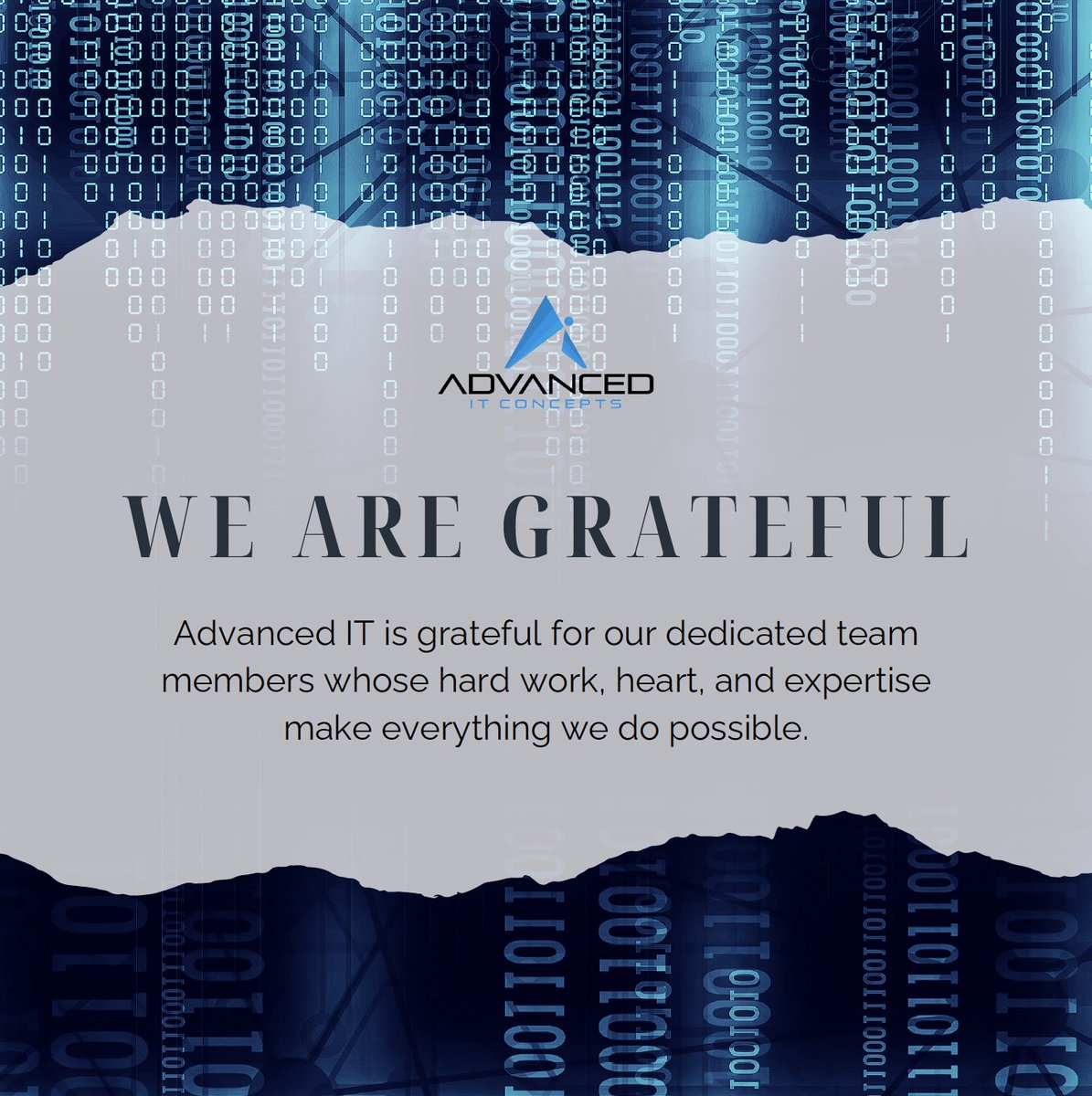 AITCinnovate's tweet image. As #Thanksgiving approaches, we are #grateful for the people behind #AdvancedIT - our teammates, customers, and partners.

Your hard work, heart, and expertise power every outcome we deliver.

Thank you for trusting us to make IT happen every day.

 #Teamwork #WeMakeITHappen