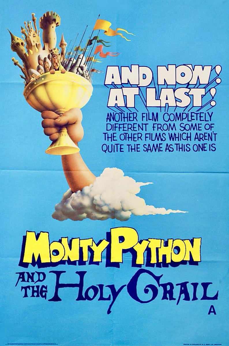analgesicsleep's tweet image. Posters for “Monty Python and the Holy Grail” from The United Kingdom, Germany, Italy and France.
#FridayNightFlix #MontyPythonAndTheHolyGrail #MontyPython