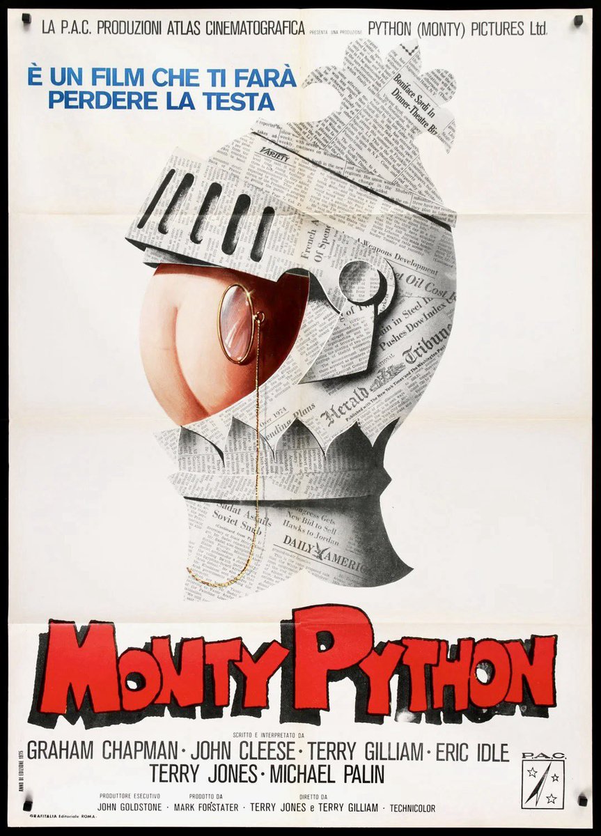 analgesicsleep's tweet image. Posters for “Monty Python and the Holy Grail” from The United Kingdom, Germany, Italy and France.
#FridayNightFlix #MontyPythonAndTheHolyGrail #MontyPython