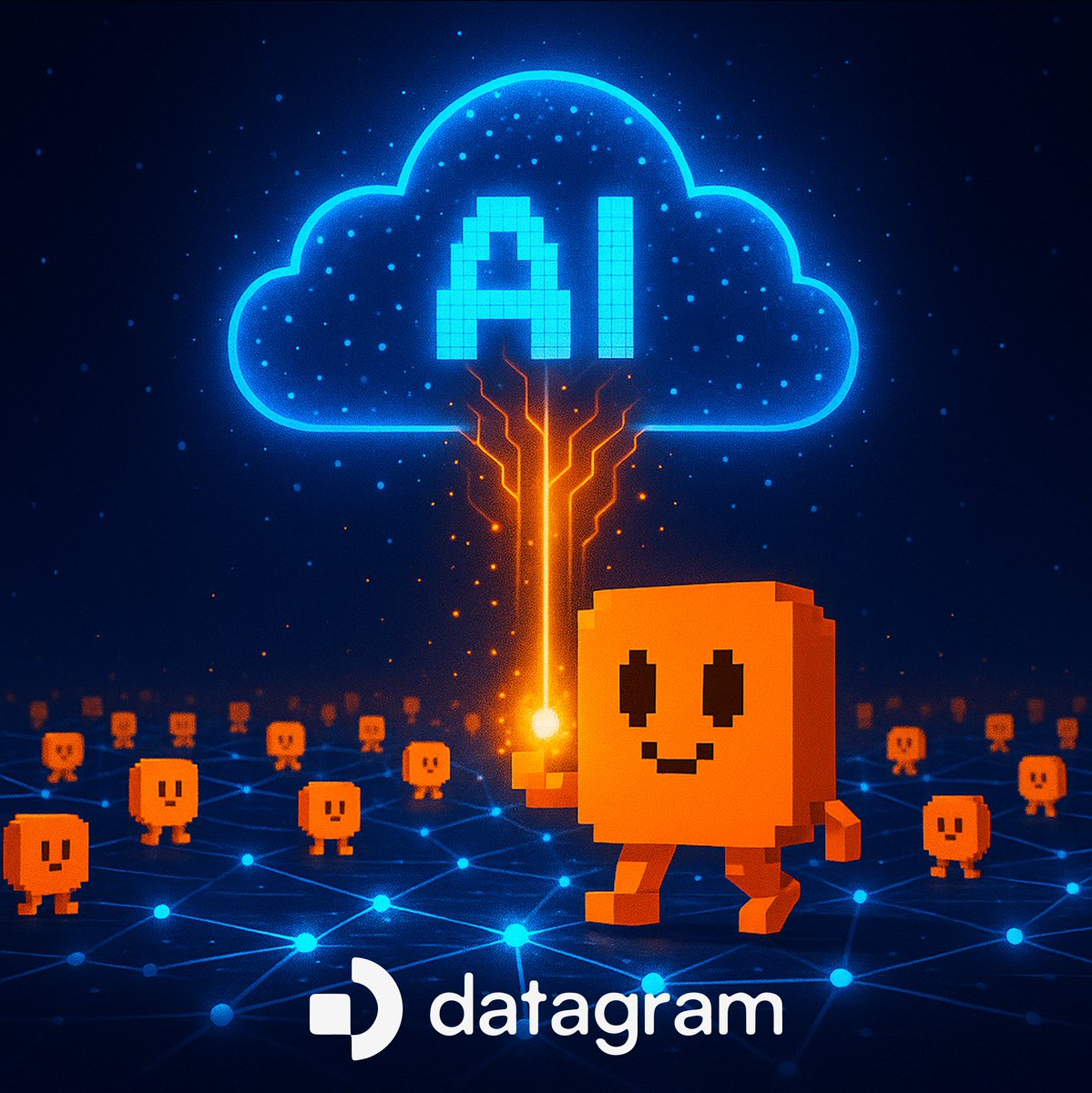 DatagramCN's tweet image. 没有通信层的 AI，
就像没有神经的身体。

#Datagram 是 AI 世界的“中枢神经”,
让智能从云端走向节点，
从中心,走向共识。
$DGRAM