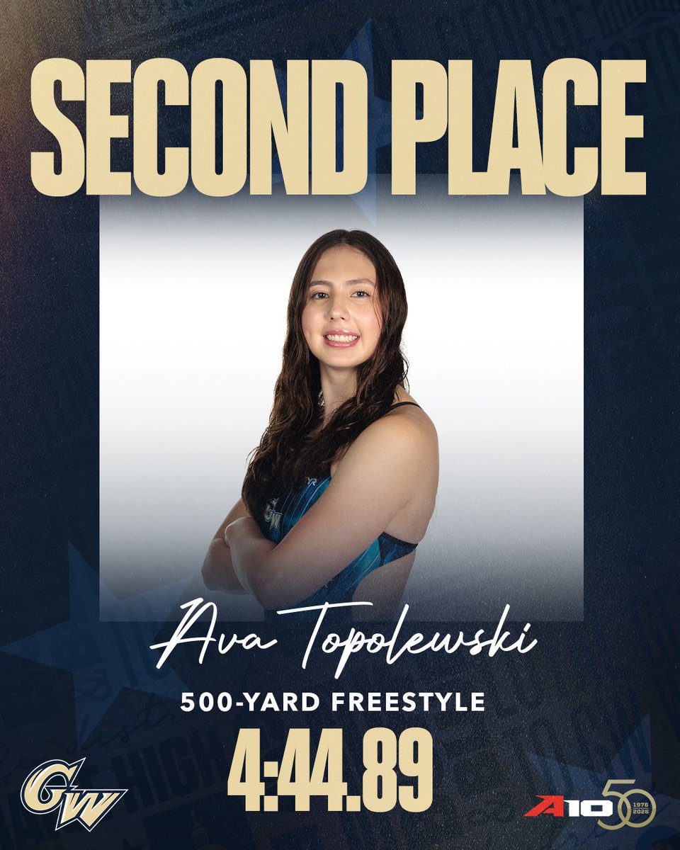 A statement swim from Ava Topolewski!

Topolewski finishes in second place in the 500-yard free (4:44.89), within a half-second of the program record. #RaiseHigh