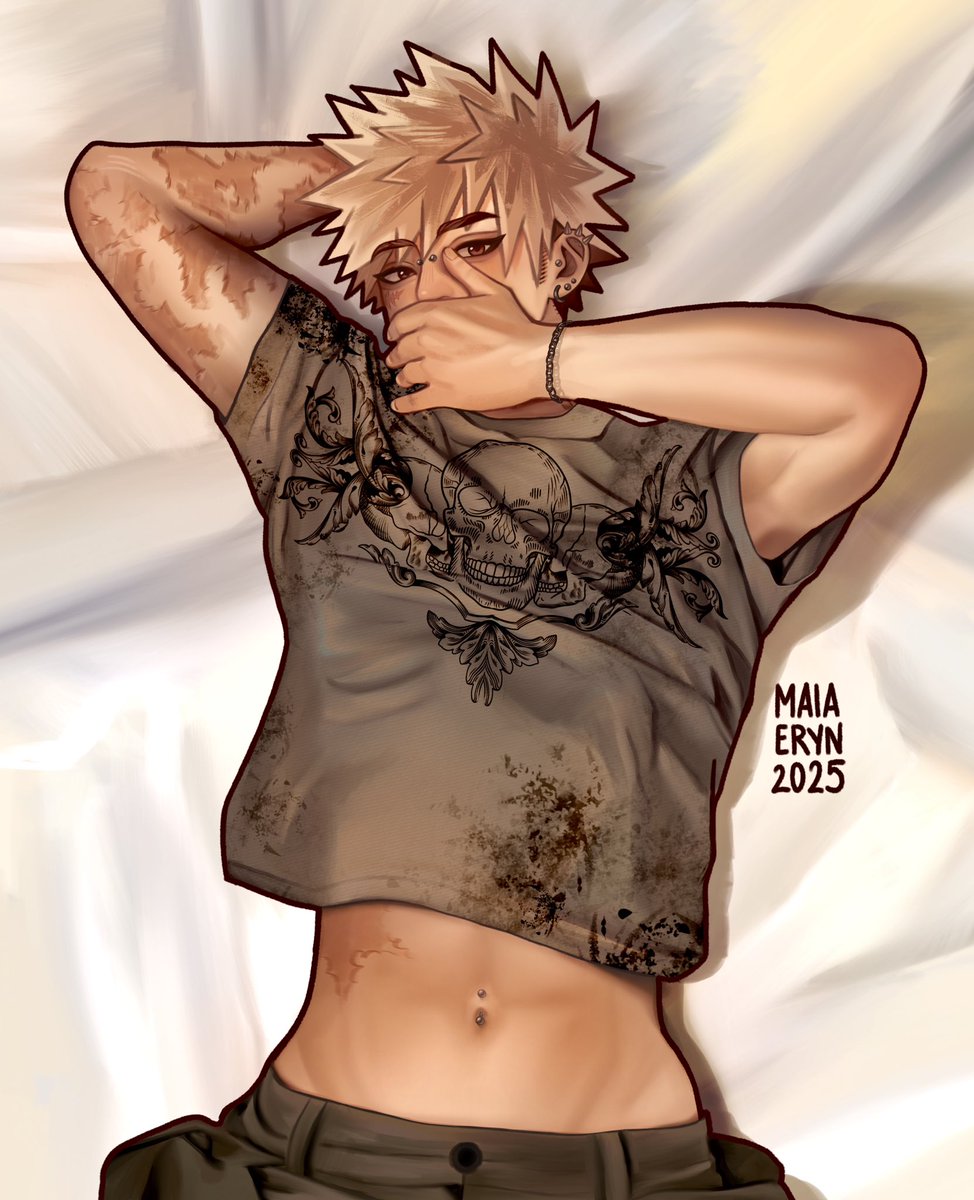 i saw people were redrawing that one pose and i couldnt resist😩💓

#bakugou #bnha #mha