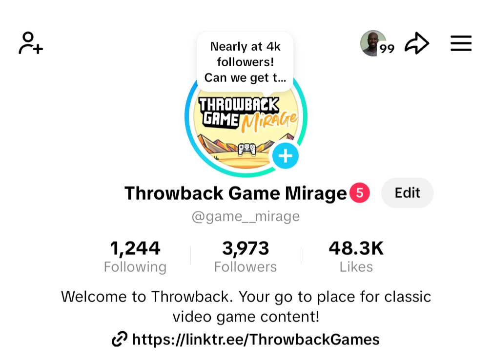 ThrowbackMirage's tweet photo. I'm nearly at 4k followers on TikTok. Any follows to get me to that milestone will be really appreciated! 

https://t.co/YxottzcAx0

#streamercommunity #RetroGame #videogames #gaming #GamingCommunity #streamer #games #ps2 #Xbox #PlayStation https://t.co/nXGD5qP6Z3