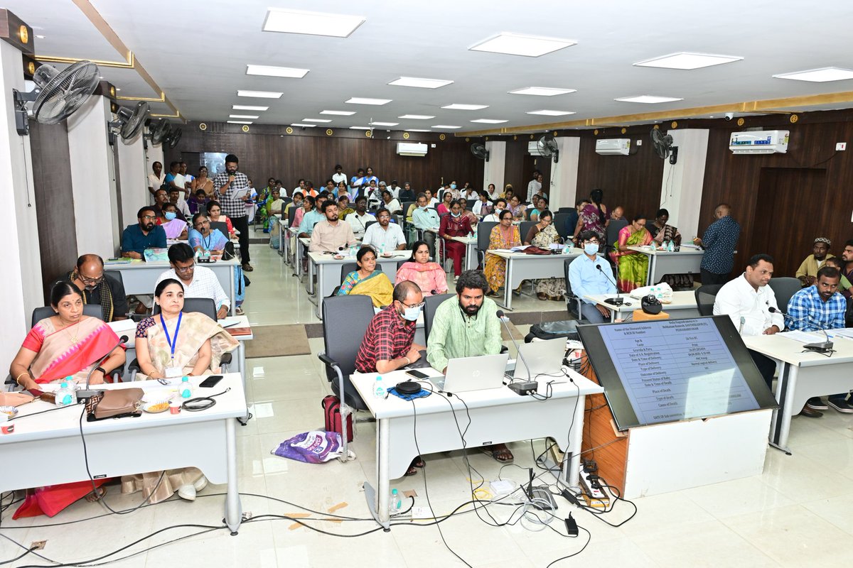 21-11-25-Kurnool-Dist Collector Dr.A.Siri conducted dist level committee meeting on maternal mortalities at the Collectorate Conf Hall to stop both deaths, also Dr NTR health services network hospital management's disciplinary committee meeting and warned them for irregularities.