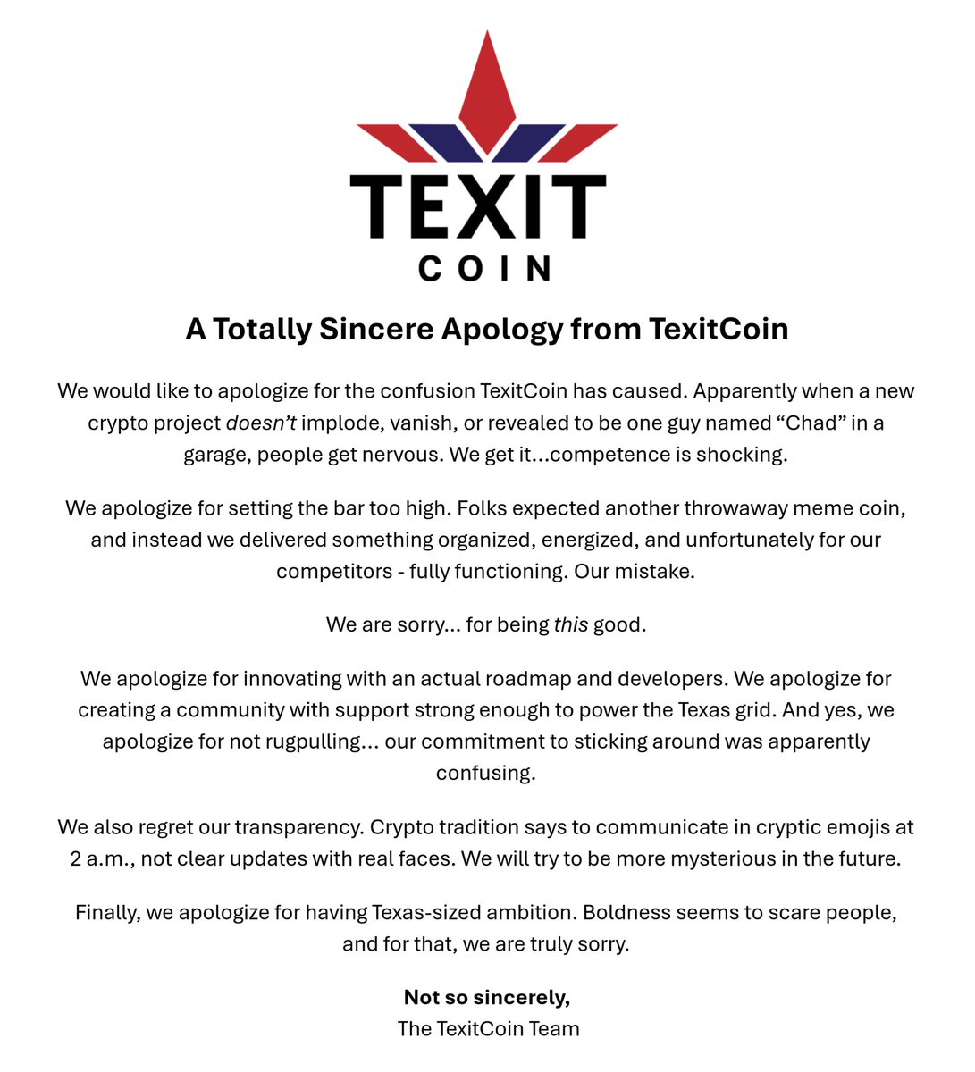 We just wanted to hop on the Trend! We aren’t really sorry… 🚀📈🏅

#trend #texitcoin #txc #crypto #tothemoon