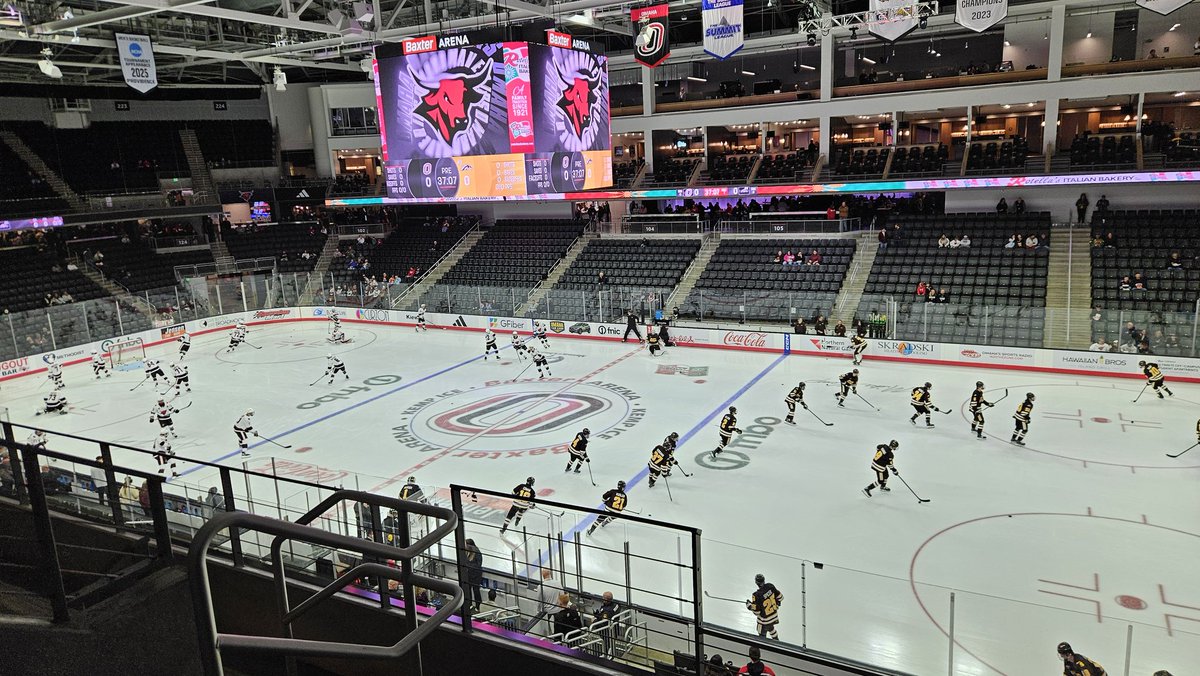 Taking in a different view for tonight's game. Would love to get a win again another top ranked opponent. #omahahky #Forthe402