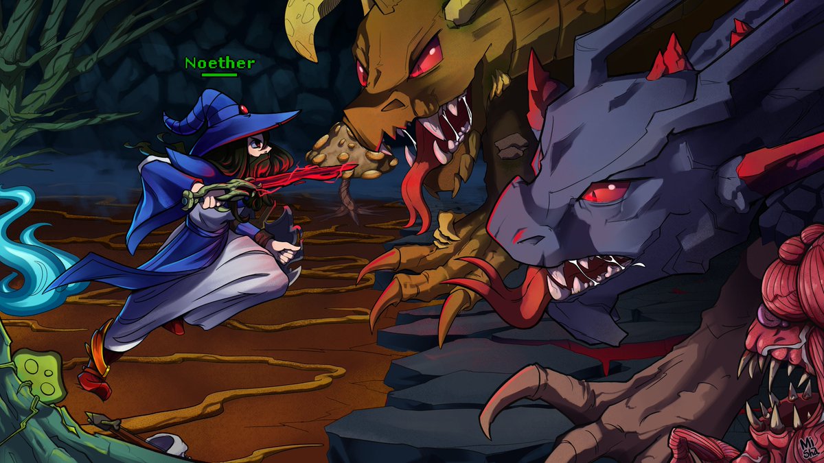 mishaartwork's tweet image. Tibia fanart comission to @/noether_tw on ig