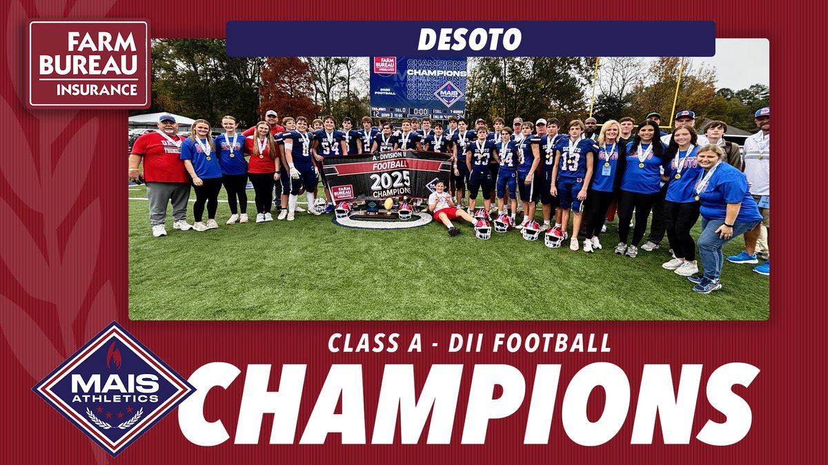 msais's tweet photo. Congratulations to Desoto - 2025 Class A - DII Champions! https://t.co/iY2e01GU0h