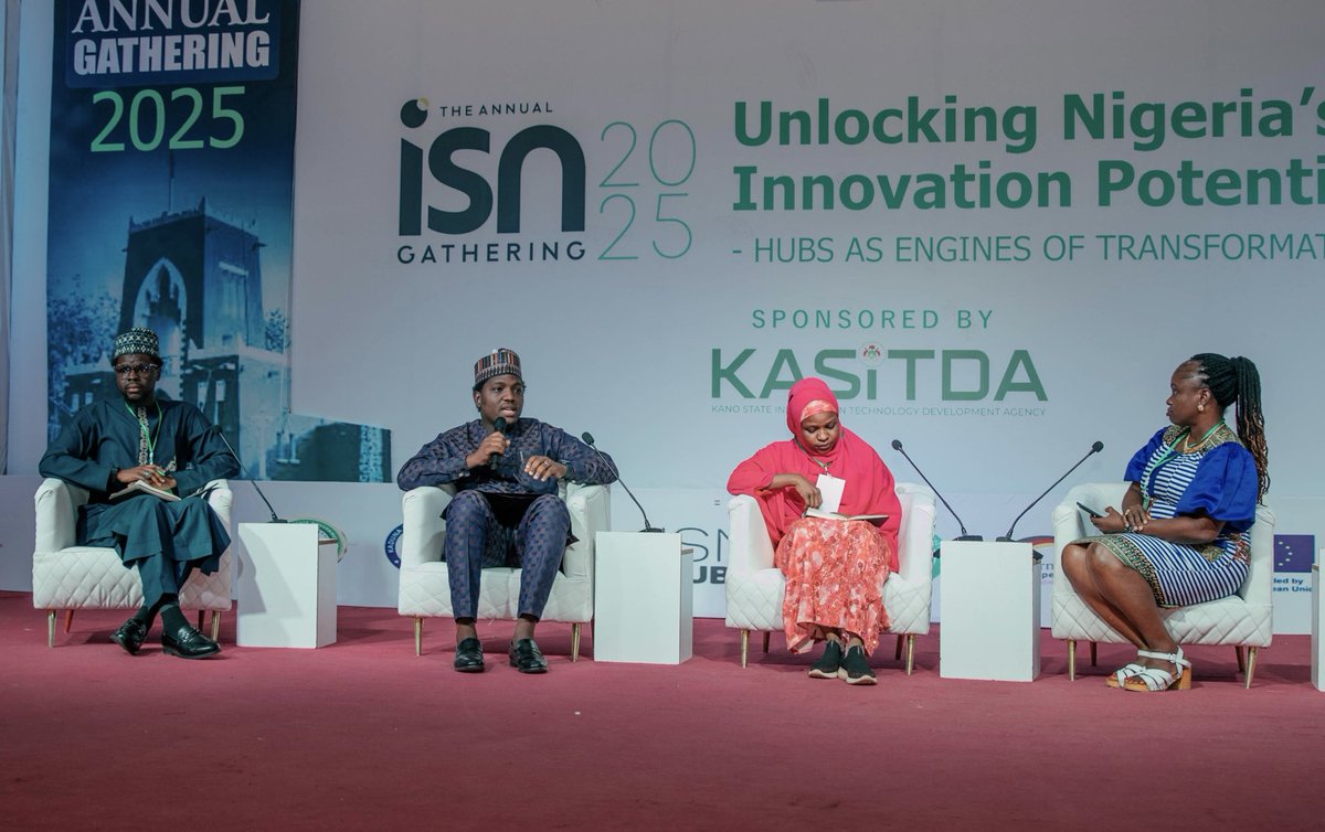 malam_Umer's tweet photo. It was a pleasure to sit on a panel discussing How Hubs Can Lead Nigeria’s Innovation-Led Recovery at the annual gathering of the Innovation Support Network (ISN) Nigeria. https://t.co/qwxUHgWkHd