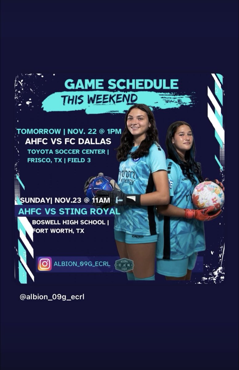 On the road again! 🚗 Headed to Dallas for league games. 
<a href="/AHFC09gECRL/">Albion_09g_ecrl</a> <a href="/ahfcsoccer/">Albion Hurricanes FC</a> <a href="/txbcfc/">steve williams</a> <a href="/CoachGusMota/">Gustavo Mota</a> <a href="/DBUWomensSoccer/">DBU Women's Soccer</a> <a href="/UTDwomenssoccer/">UT Dallas Women's Soccer</a>