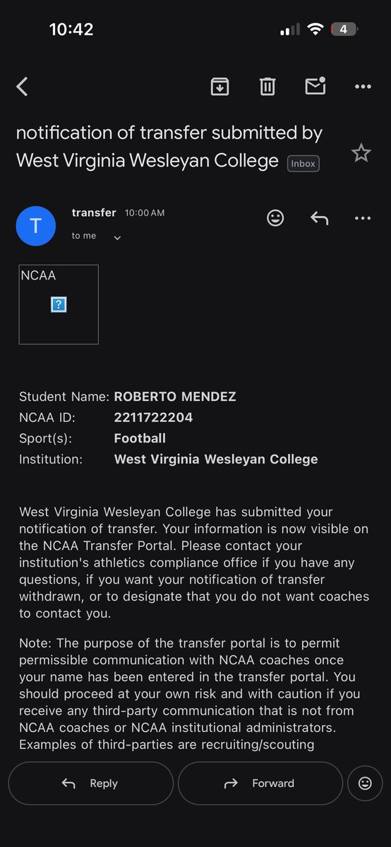 berto2377's tweet image. Thank you God and Wesleyan for giving me the opportunity to play college football,

Unfortunately due to coaching staff changes I am officially in the transfer portal with 3 YEARS OF ELIGIBILITY 🚨🚨

Film below dm for more!
