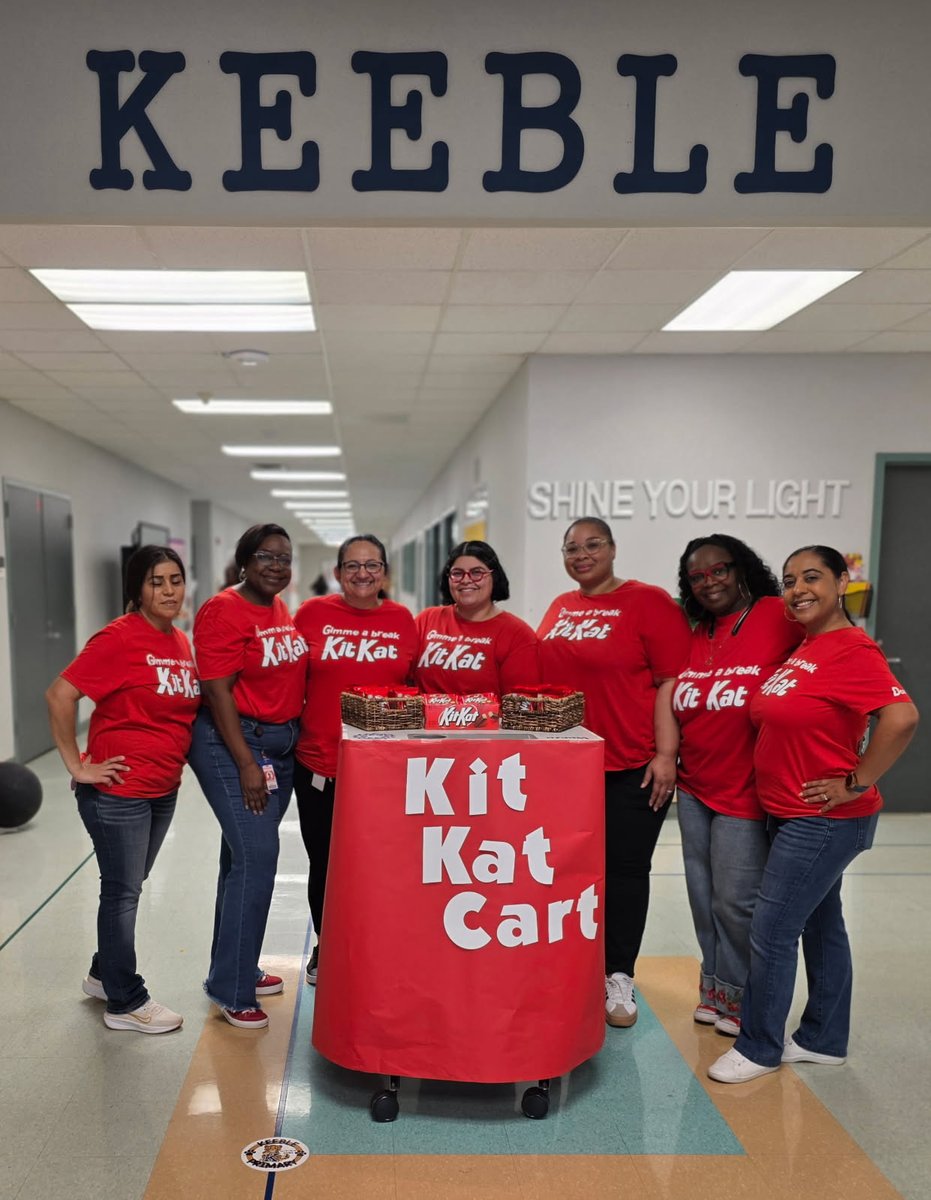 Gimme a break.... gimme a break <a href="/Keeble_AISD/">Keeble Primary School</a>  Social Emotional Committee are committed to keeping our teachers excited about the upcoming break. 🍫 #WeareKeeble #KeebleKubs