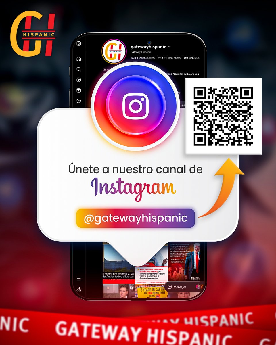 GatewayHispanic's tweet image. 📸✨ ¡Síguenos en Instagram y no te pierdas nada! 💥

👉 Únete a nuestra comunidad con un clic o escanea el código QR y mantente informado con lo más reciente, en formato visual y dinámico. 🎥📲

🔗 instagram.com/gatewayhispani…

#Instagram #CanalDeNoticias #Síguenos