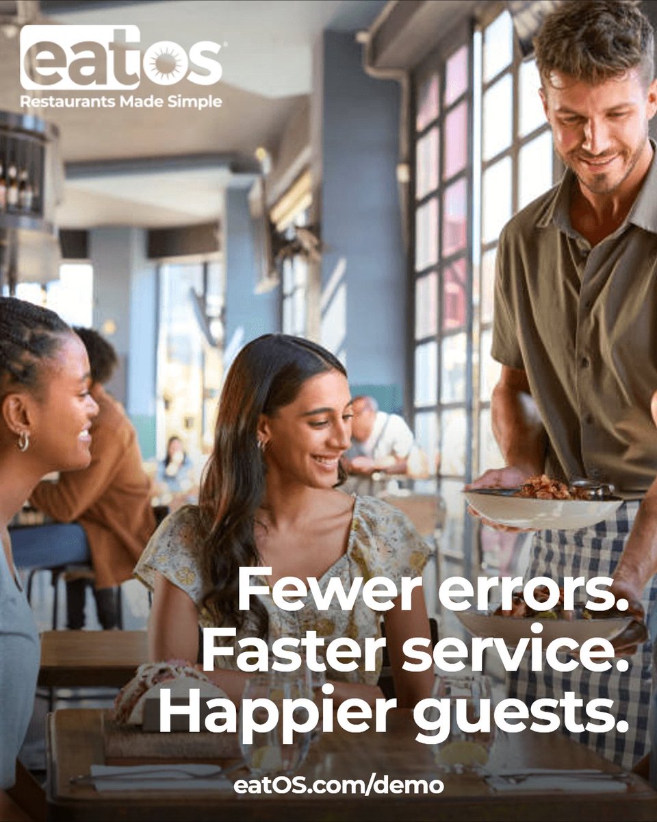 myeatos's tweet image. Grow your restaurant with smart tech that supports your team. Fewer errors, faster service, happier guests - without the busywork. 

Streamlined ordering, real-time menus, workforce tools, and offline reliability. Book a Demo - eatos.com/demo