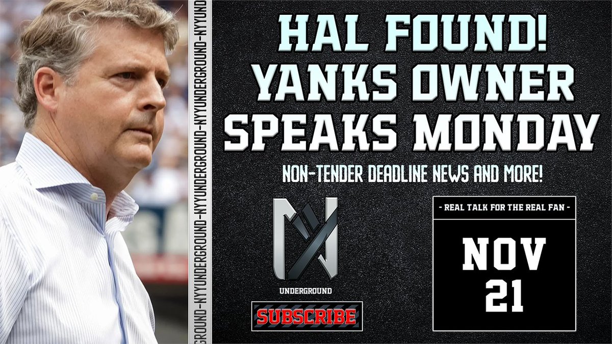 NYYUNDERGROUND's tweet image. Ohhhhhh We LIVE! Join @SimonettiSource as we discuss Hal coming out of hiding, The non-tender deadline, and FERNANDO TATIS JR.... Naaaaaaa #StopIt 

youtube.com/live/uO-fL9RRA…