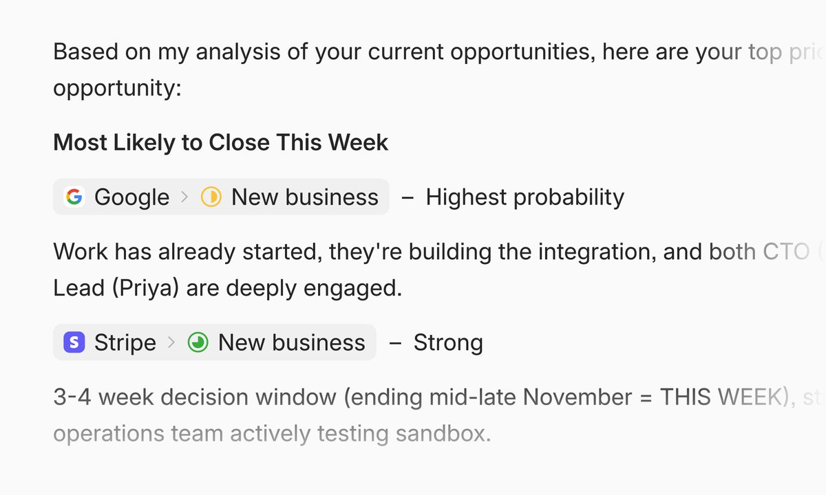 lightfld's tweet image. Public change log - 11/21

- Longer back sync window for automated contact and account creation
- Support for uploading external meeting transcripts
- Continued improvements to workspace chat

lightfieldcrm.notion.site/changelog