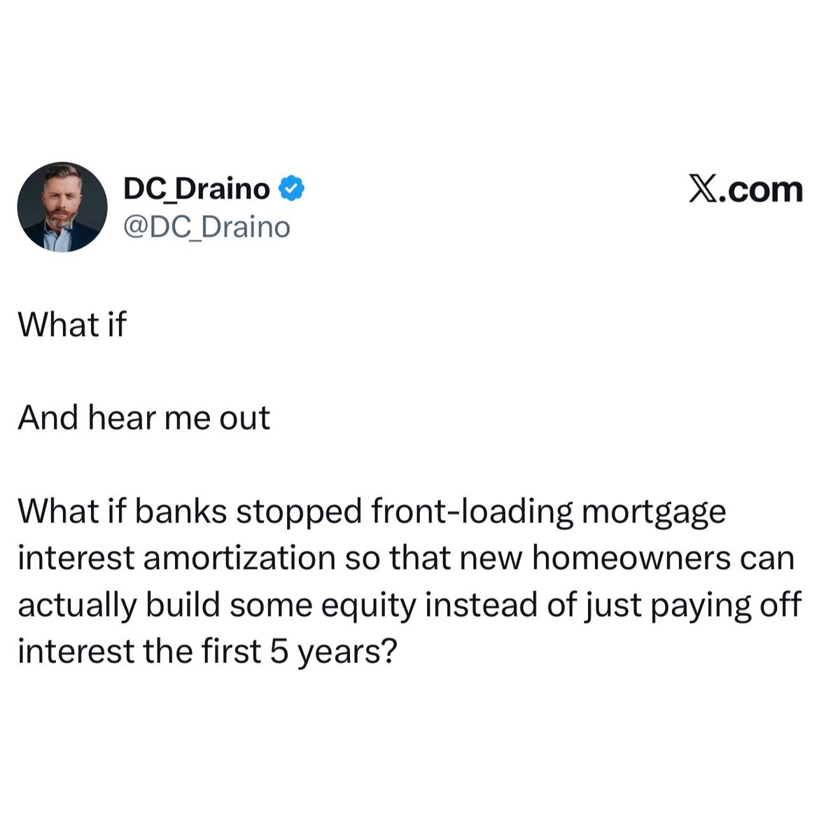 RobertMSterling's tweet image. FRIDAY NIGHT FINANCE THREAD 🚀📊

&quot;Why do banks front-load so much interest into the first few years of a mortgage?&quot;

This is a great question. People ask it a lot.

So let&apos;s talk about amortization: what it is, how it works, and why interest payments feel so punishing at first…