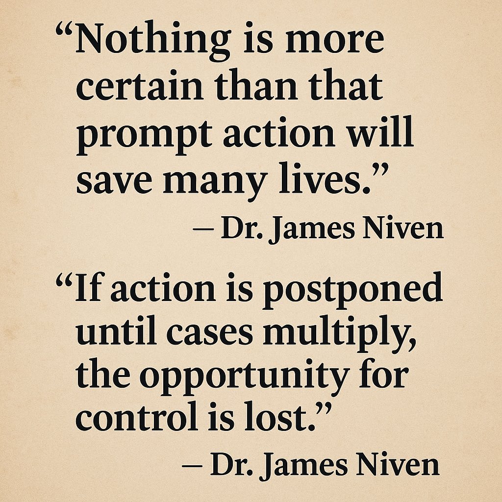 michaelryan756's tweet image. A Century Before Covid, One Doctor Did Everything Right. They Still Attacked Him.

Dr James Niven isn’t a household name — but he should be.

When the 1918 flu hit Manchester, he was the one man who refused to pretend it would “blow over.”
While others downplayed the danger,…