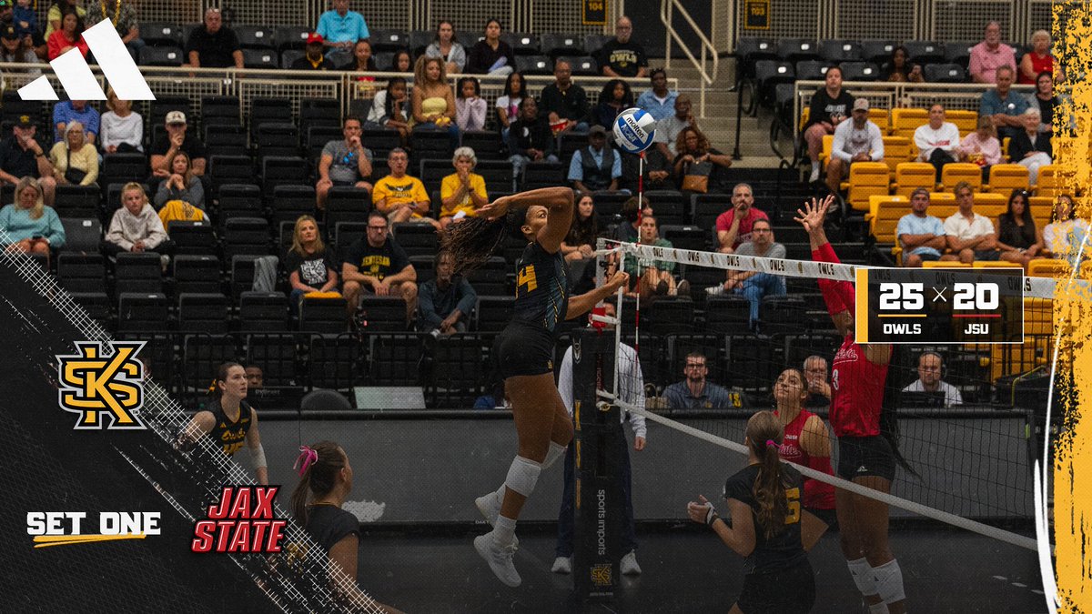 Owls take SET ONE! 😈

#HootyHoo 🦉🏐